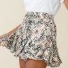 Robyn Flounce Mini Skirt Pink Leopard