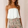 Robyn Flounce Floral Mini Skirt Mocha