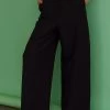 Starke High Waist Wide Leg Pants Black