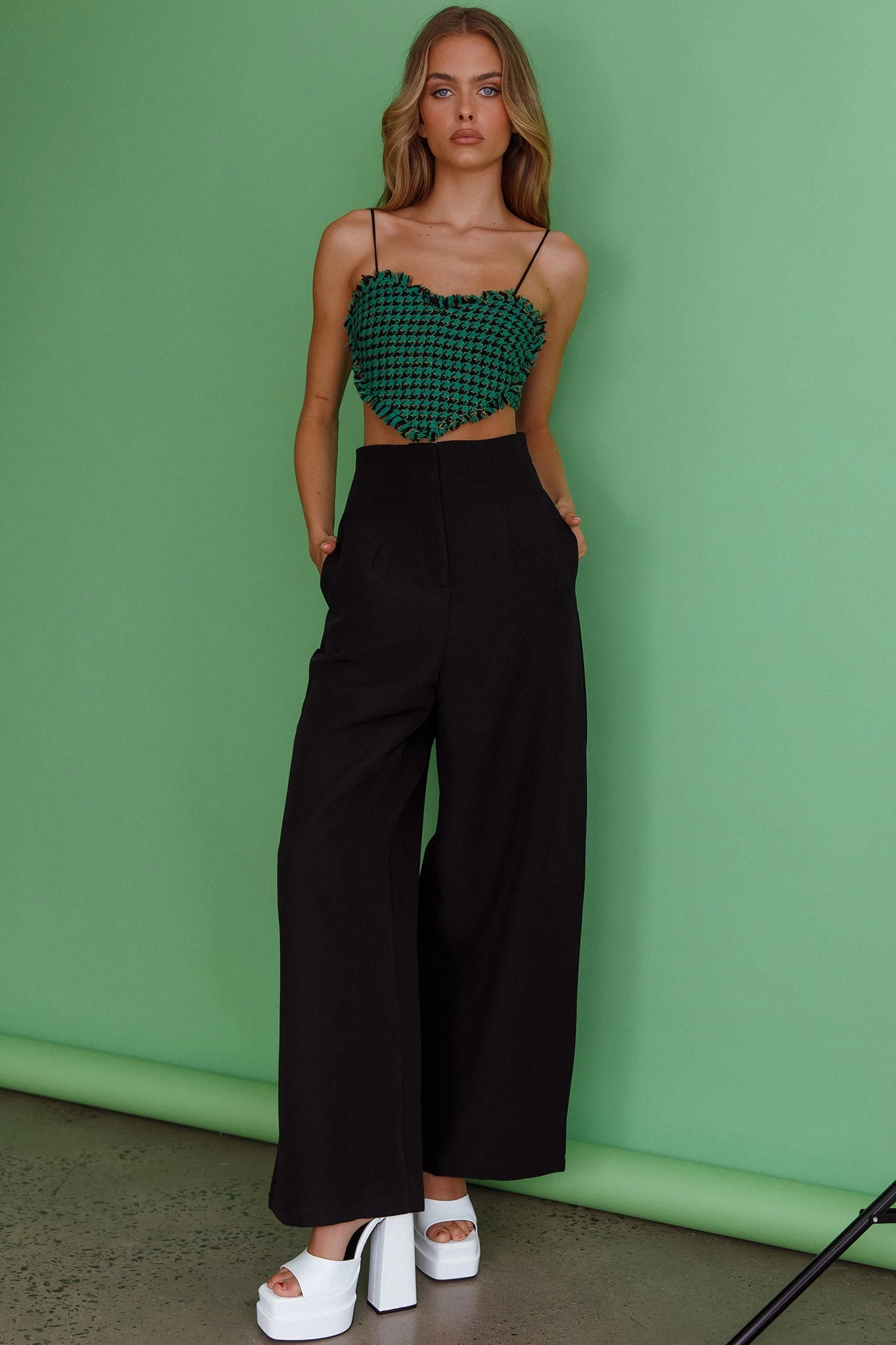Starke High Waist Wide Leg Pants Black - Image 2