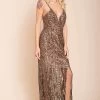 Miya Sequin Gala Dress Black