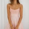 Marbella Sequin Embellished Scoop Neck Mini Dress Pink