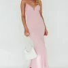 Lake Como Bodycon Maxi Dress Pink
