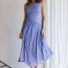 Destination Open Back Midi Dress Purple