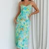 Golden Sands Cami Strap Maxi Dress Floral Teal