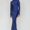 Lavera Open Back Long Sleeve Dress Navy