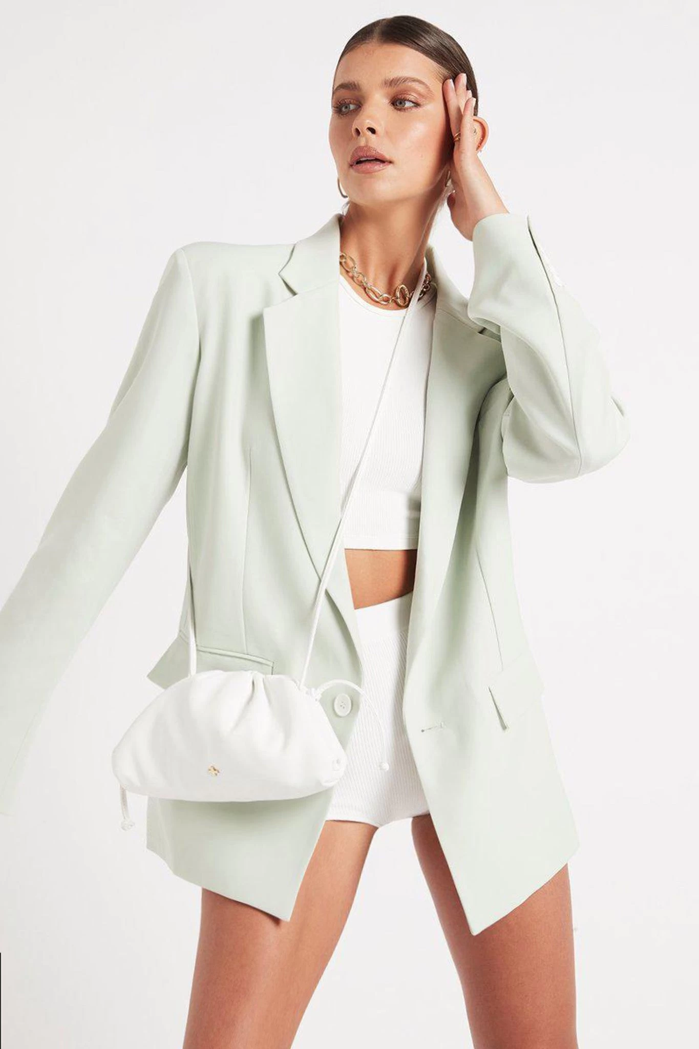 Peta And Jain Byron Gathered Handbag White - Image 2