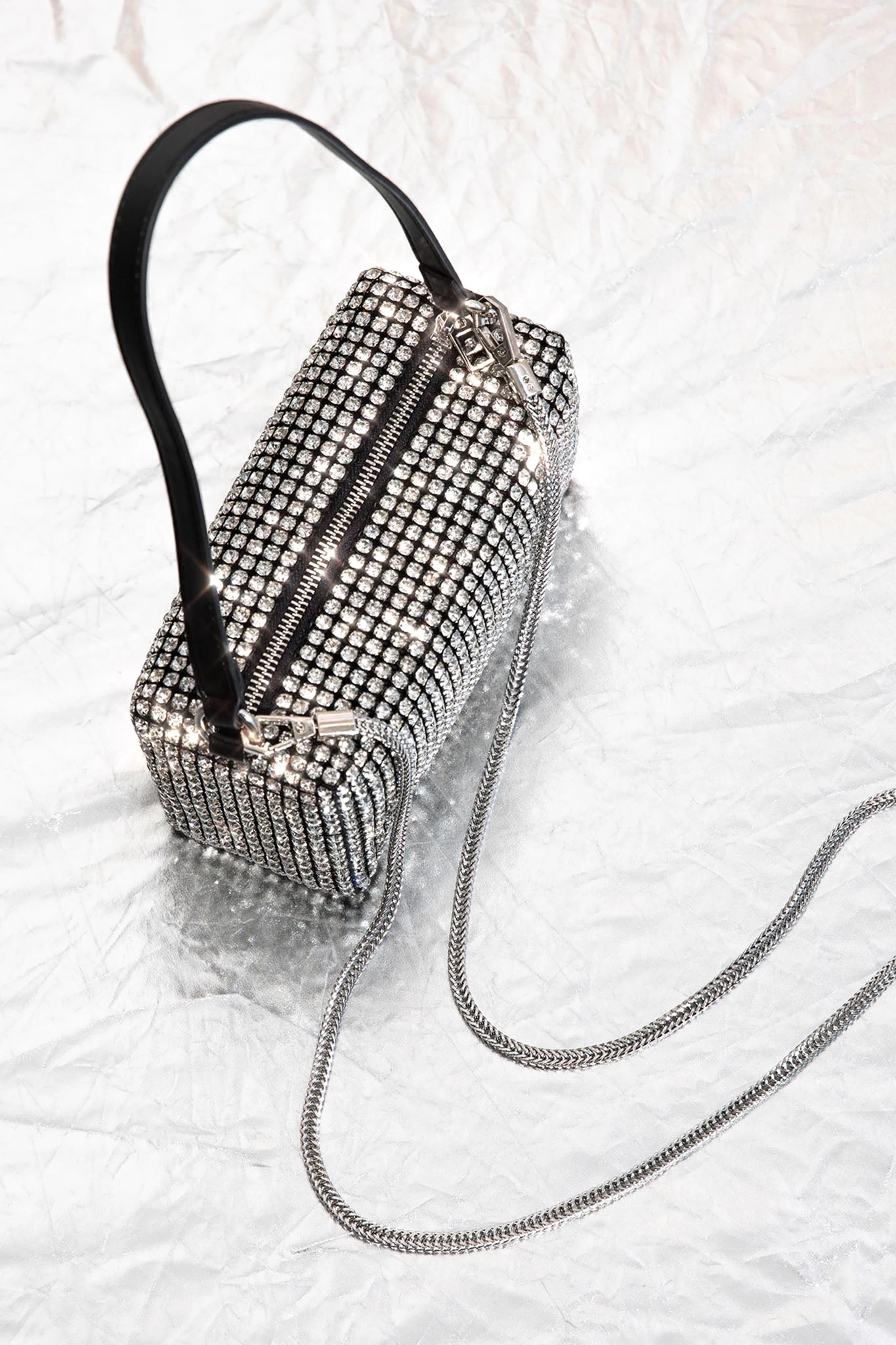 After Hours Diamante Bag Silver - Image 6