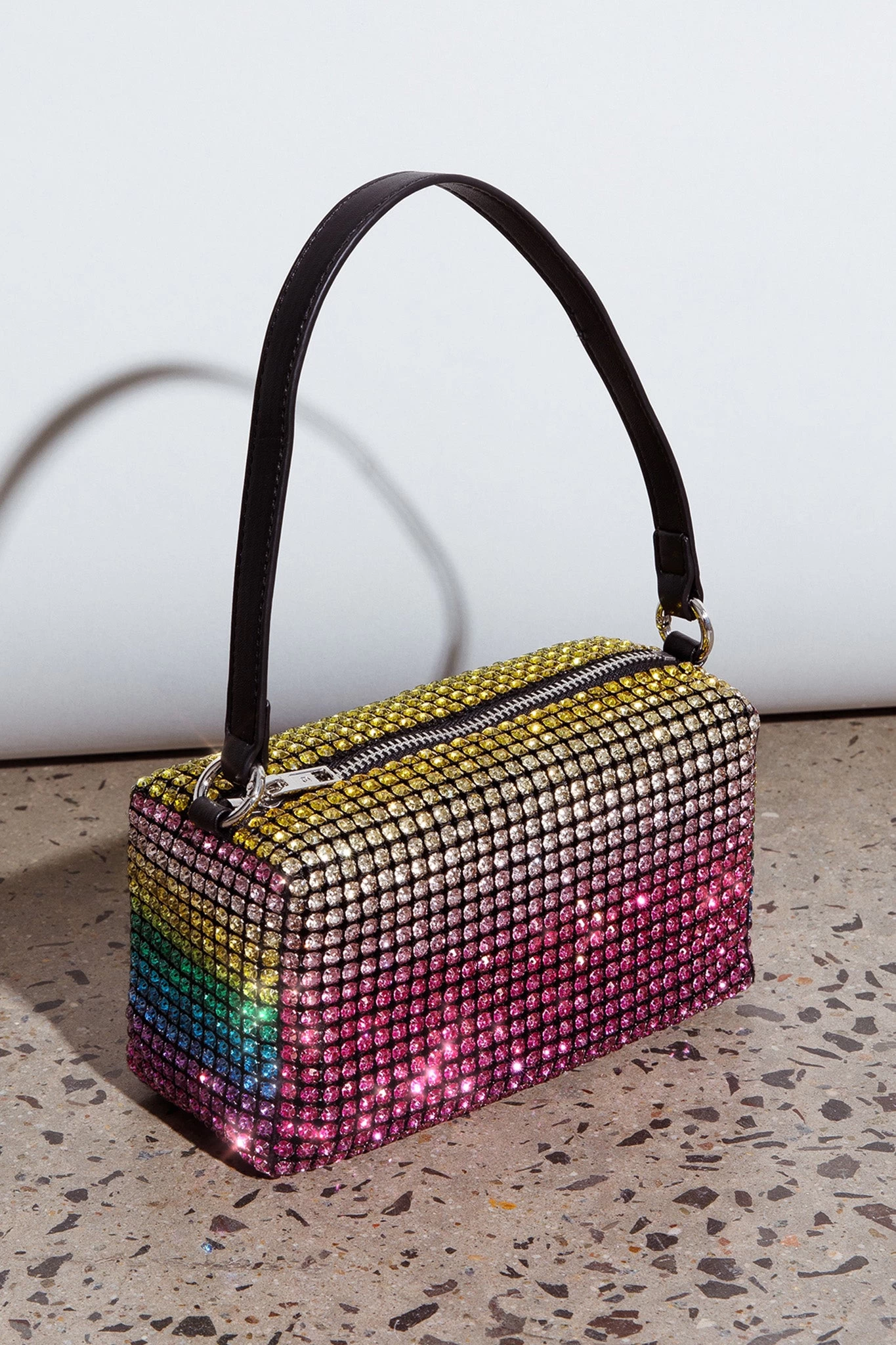 Mara Crystal Rectangular Bag Green Multi - Image 3