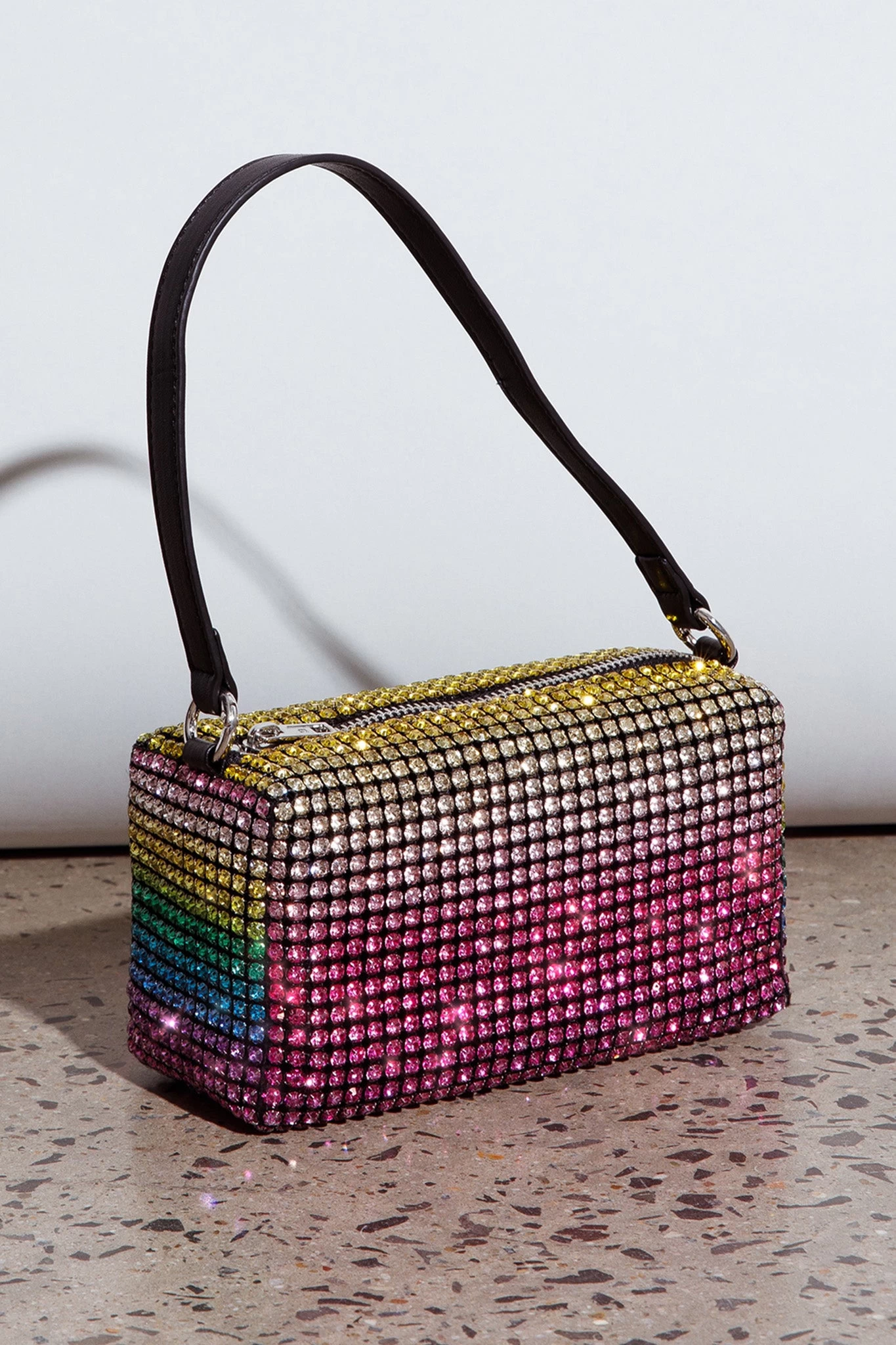 Mara Crystal Rectangular Bag Green Multi - Image 4