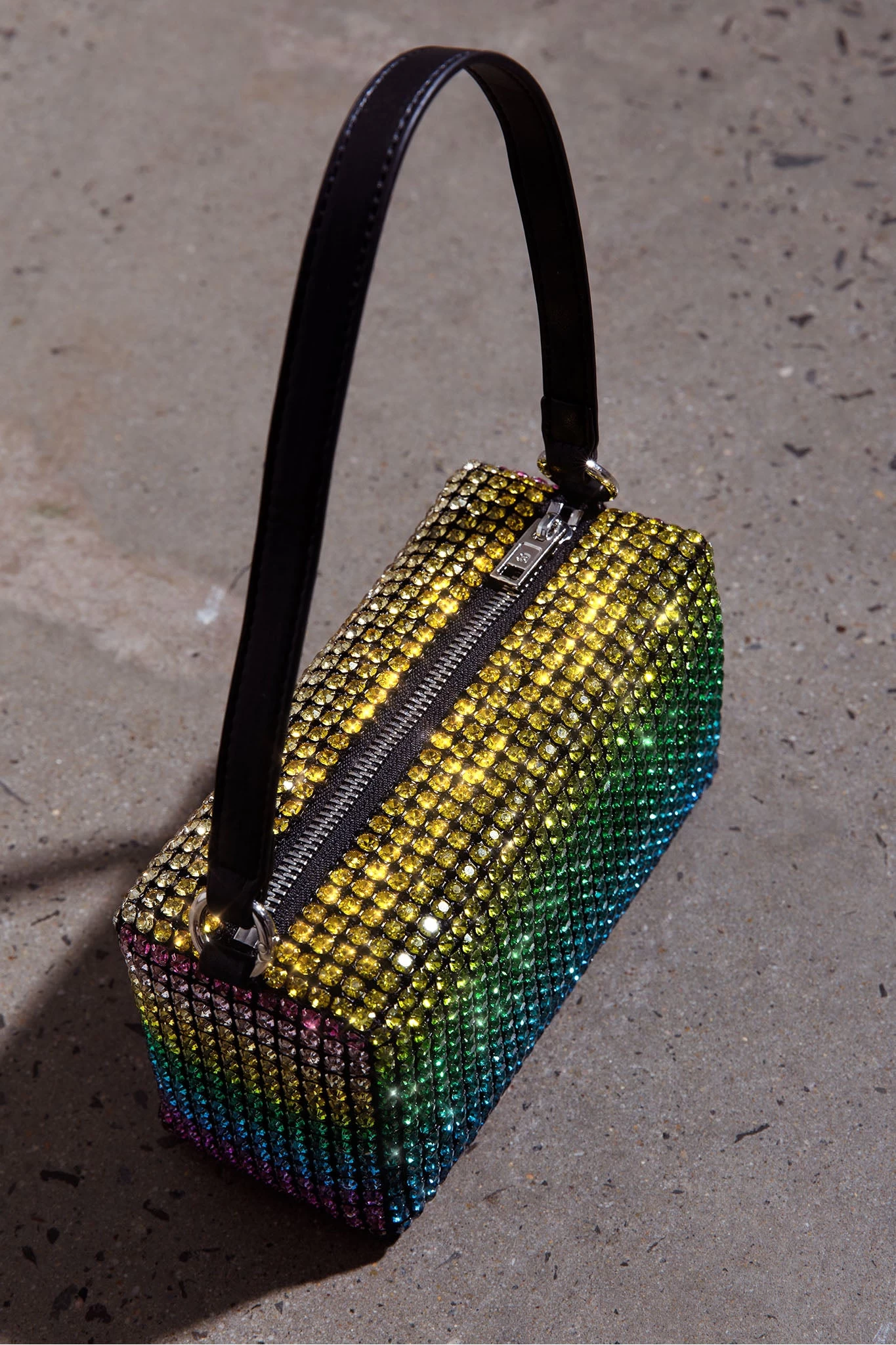 Mara Crystal Rectangular Bag Green Multi - Image 7