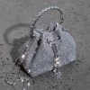 Hannah Diamante Bucket Bag Silver
