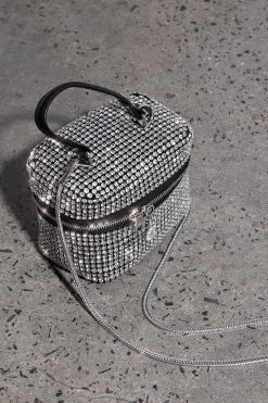Brooklyn Crystal Mini Case Bag Silver