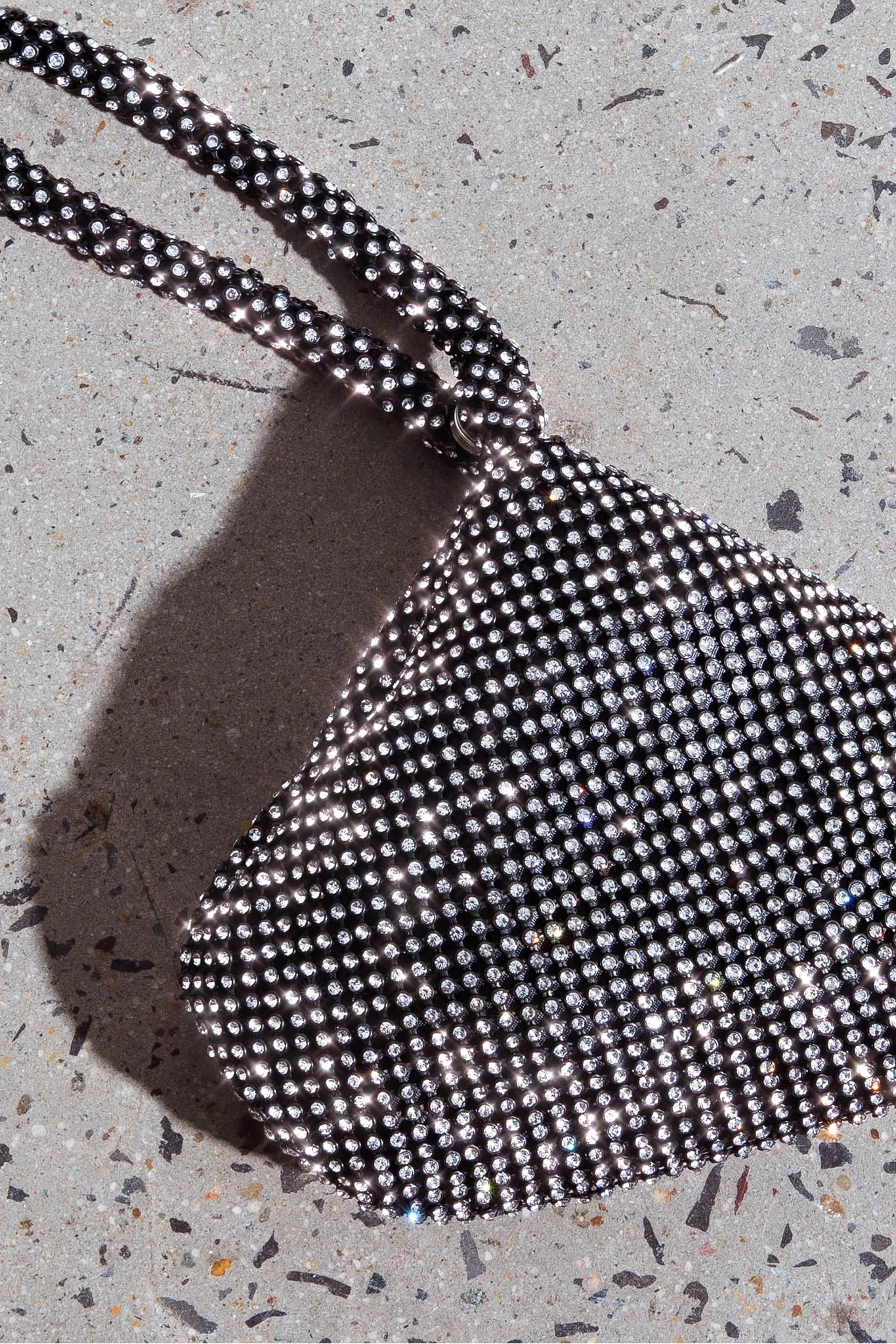 Amore Diamante Mesh Bag Black - Image 4