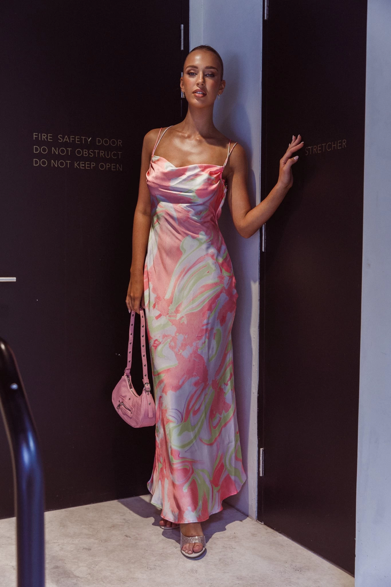 Peta And Jain Moto Shoulder Bag Pink - Image 2