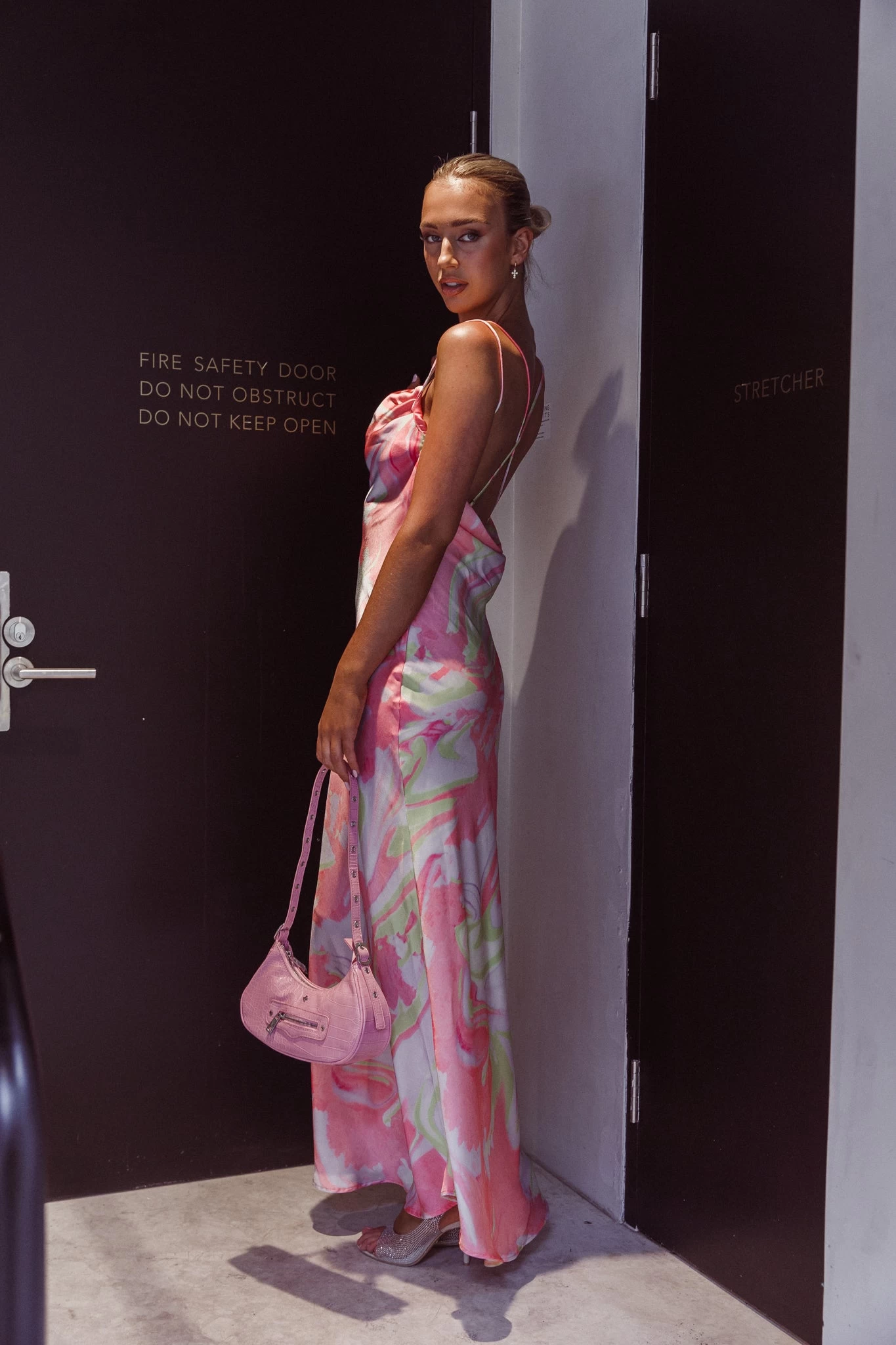 Peta And Jain Moto Shoulder Bag Pink - Image 5