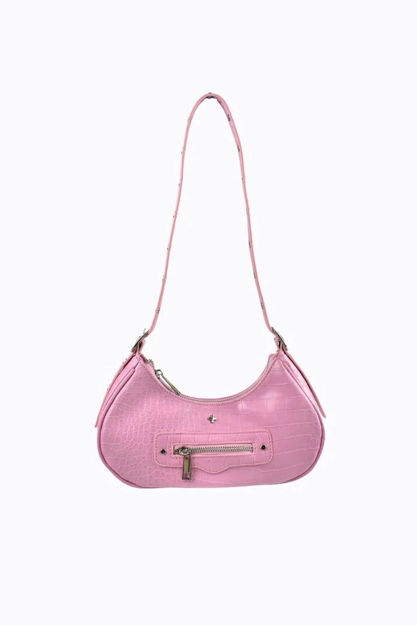 Peta And Jain Moto Shoulder Bag Pink - Image 3