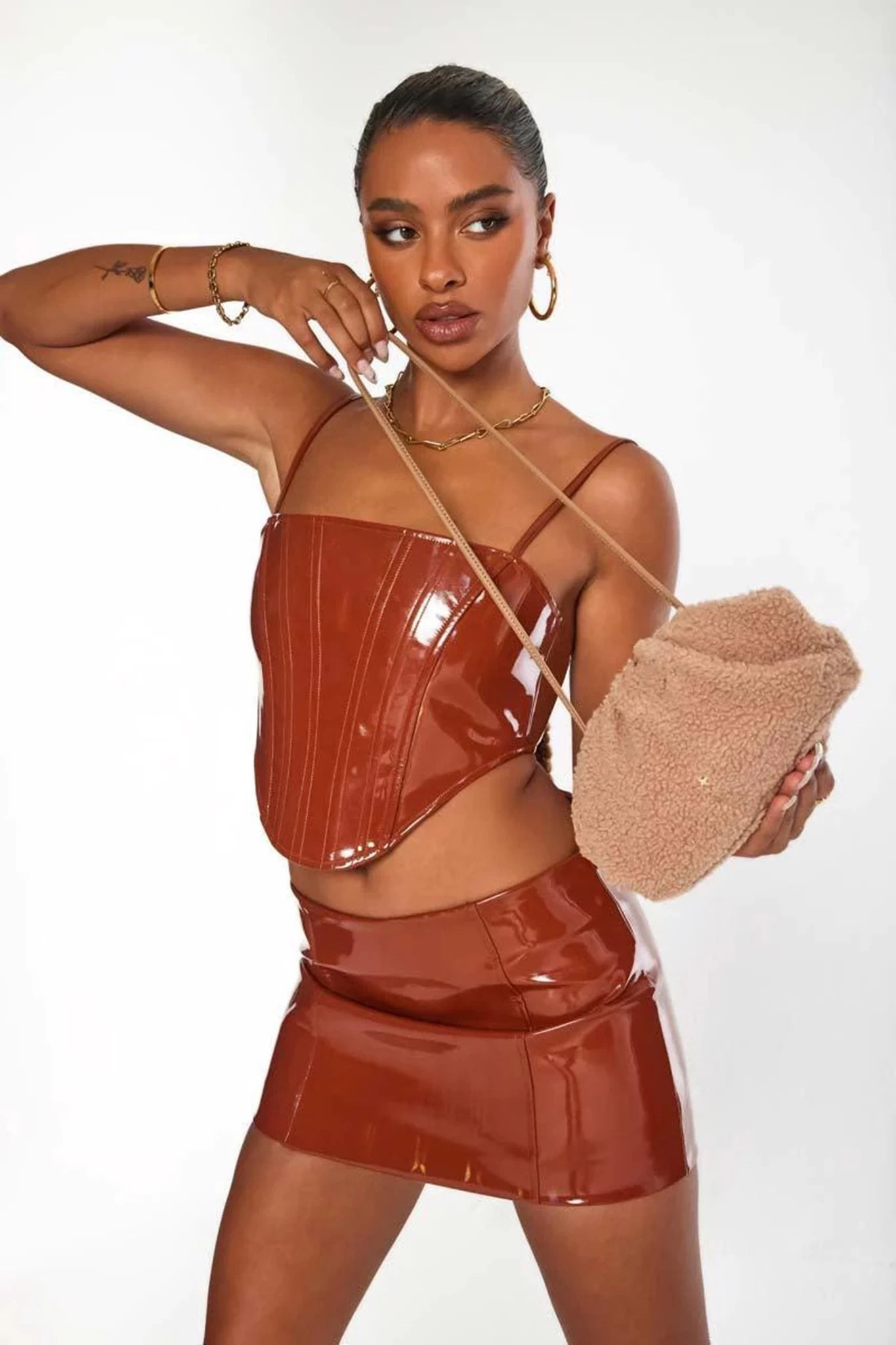 Peta And Jain Akira Teddy Shoulder Bag Nude - Image 2