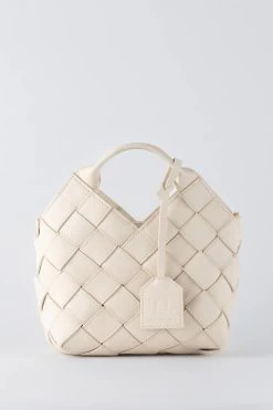 TEN TONES Clementine Woven Mini Tote Cream