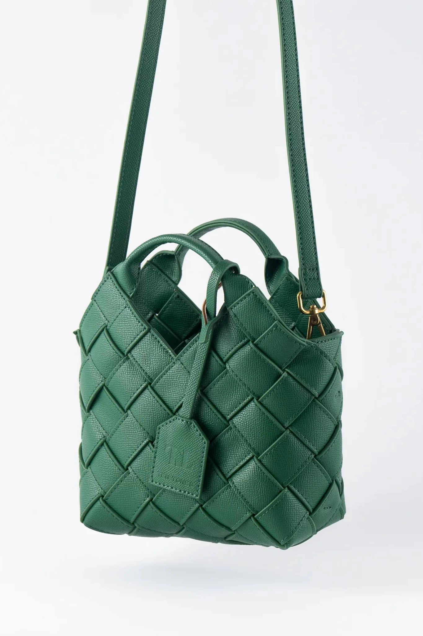 TEN TONES Clementine Woven Mini Tote Green - Image 4