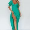 Brigita Tied Back Midi Dress Green
