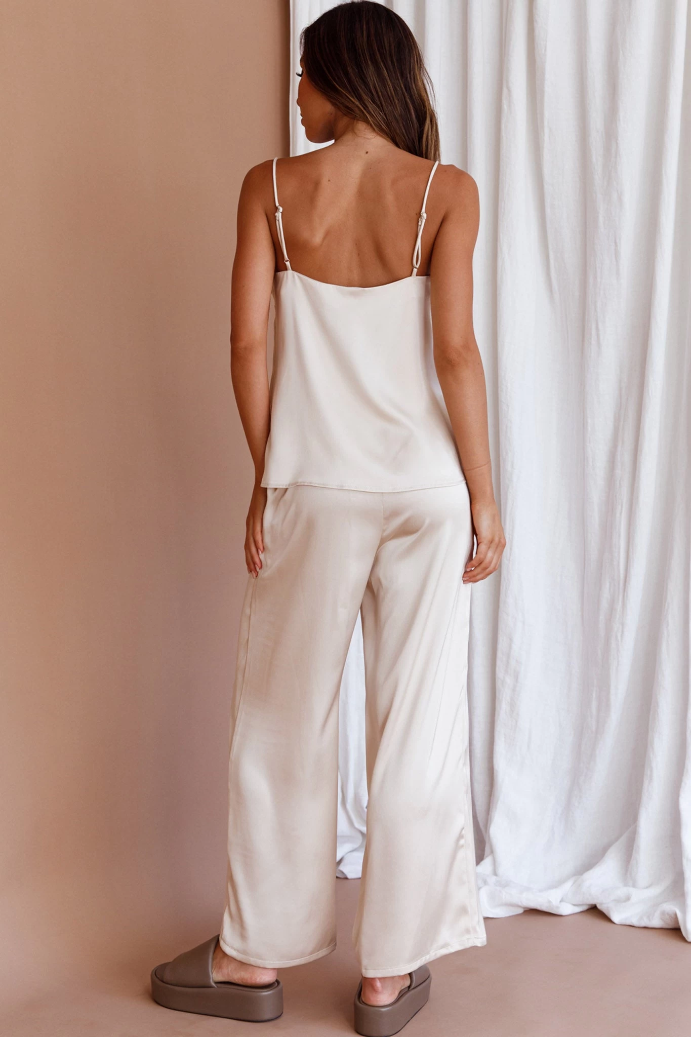 Hotel California Straight Leg Pants Stone - Image 2