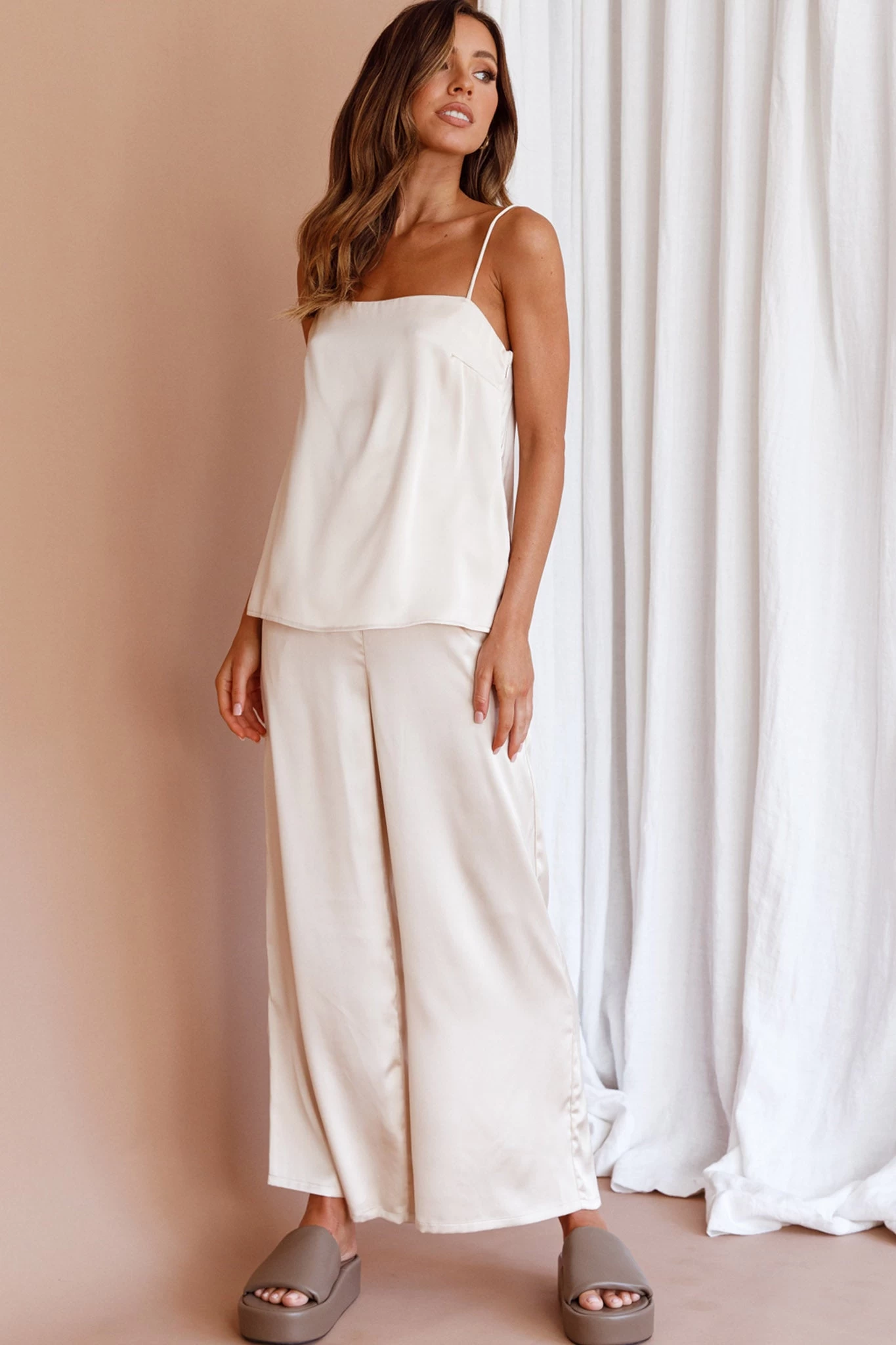 Hotel California Straight Leg Pants Stone - Image 7