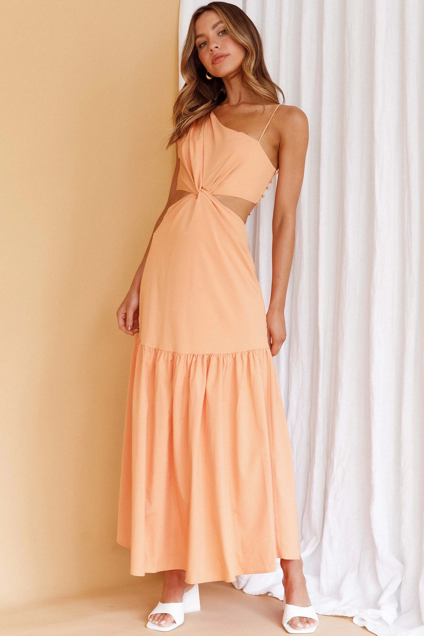 Evening Breeze Cut-Out Waist Maxi Dress Mango - Image 3