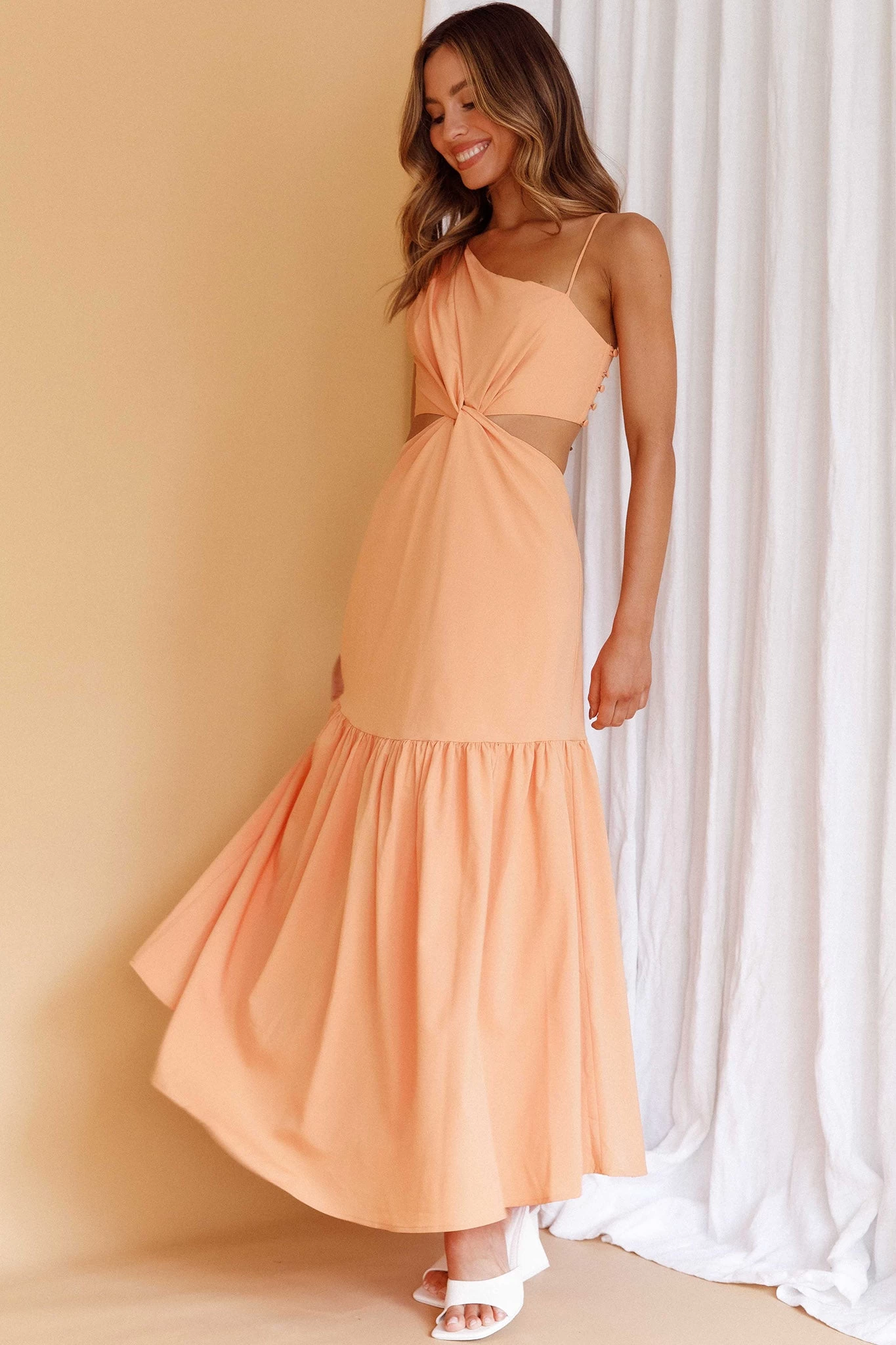 Evening Breeze Cut-Out Waist Maxi Dress Mango - Image 5