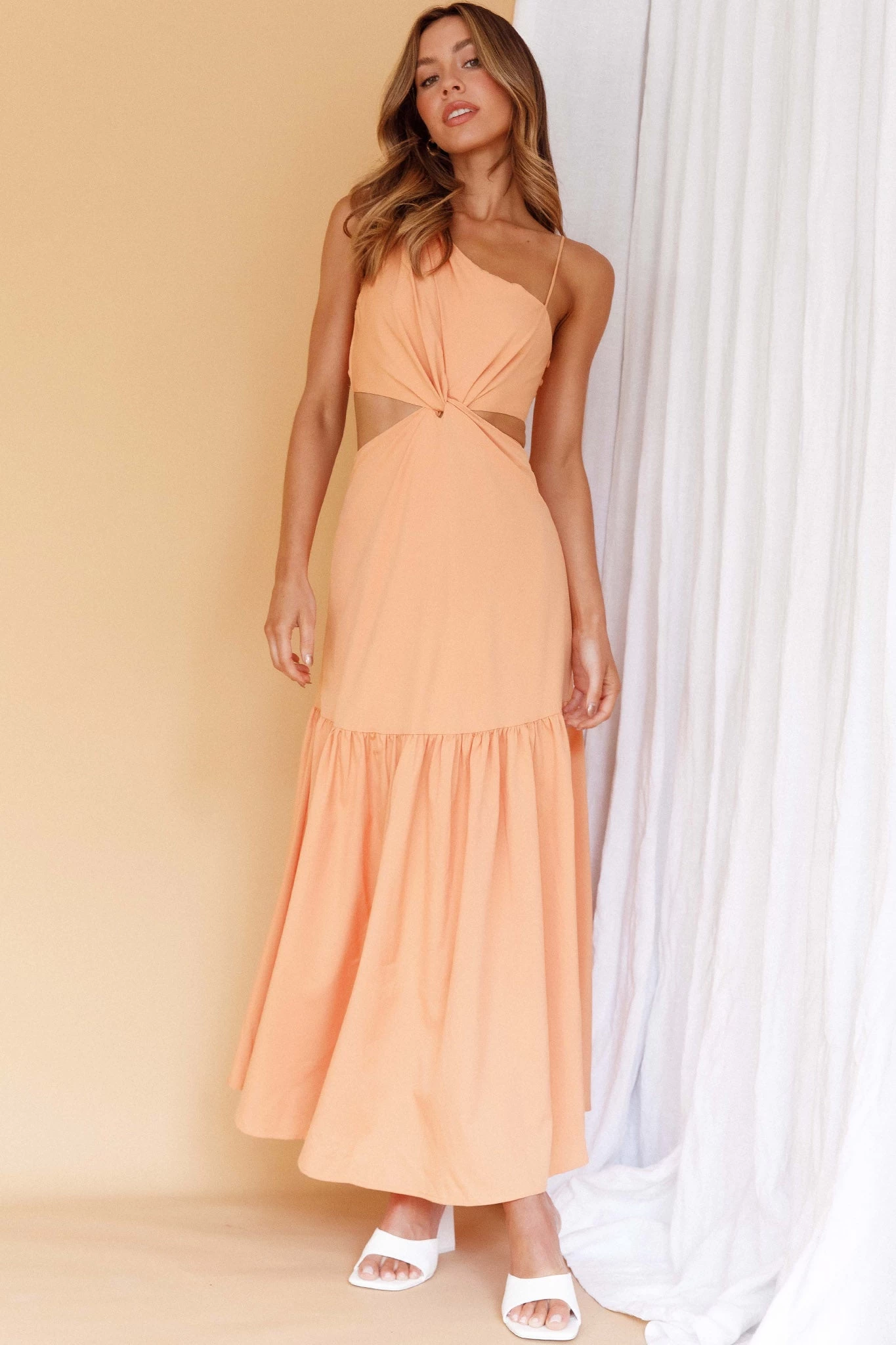 Evening Breeze Cut-Out Waist Maxi Dress Mango - Image 6