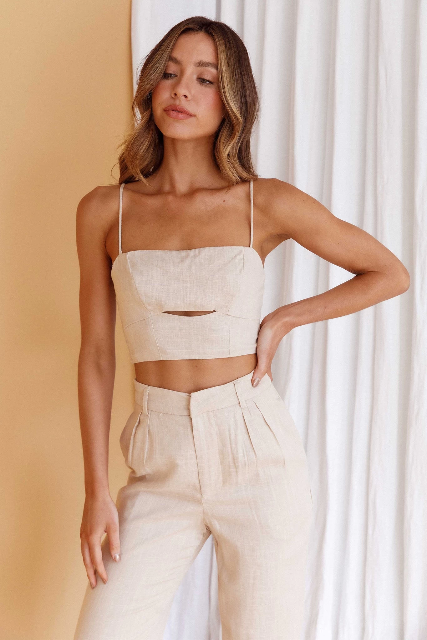 Lyrics Straight Leg Pants Oat - Image 8