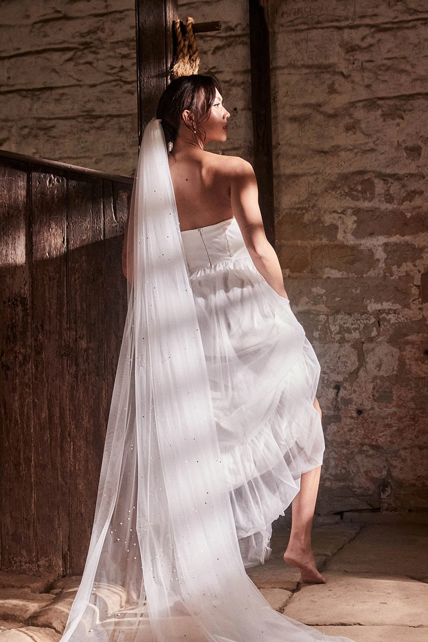 Alegria Tulle Maxi Dress White - Image 2