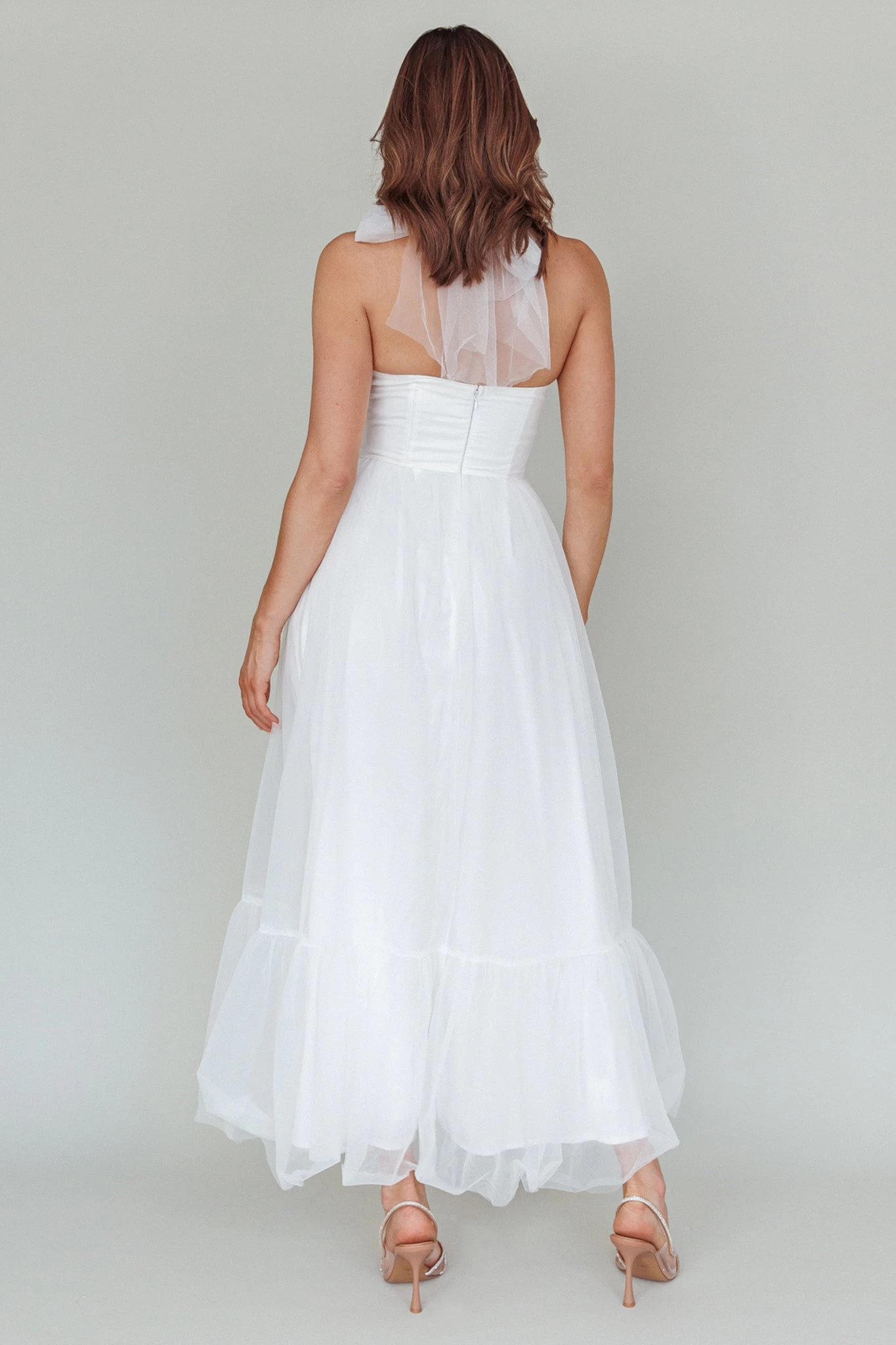 Alegria Tulle Maxi Dress White - Image 7