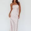 Lane Cove Cami Strap Maxi Dress Print Mocha