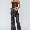 Coussin Faux Leather Pants Black