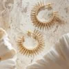 Starshine Sun Earrings Gold