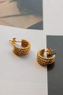Goldilocks Open Hoop Earrings Gold