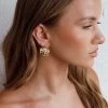 Georgiana Open Chain Hoop Earrings Gold