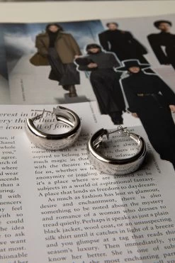 Osiris Hoop Earrings Silver