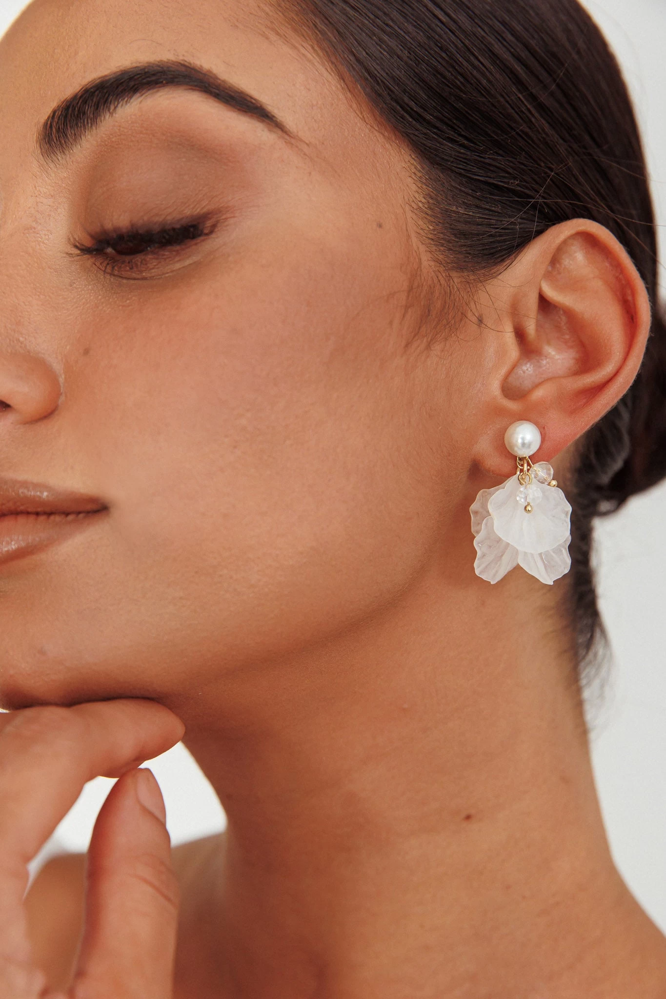 Earth Angel Petal Earrings Gold - Image 3