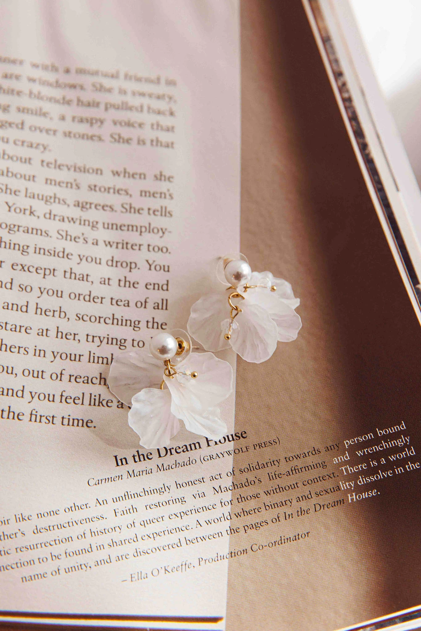 Earth Angel Petal Earrings Gold - Image 5