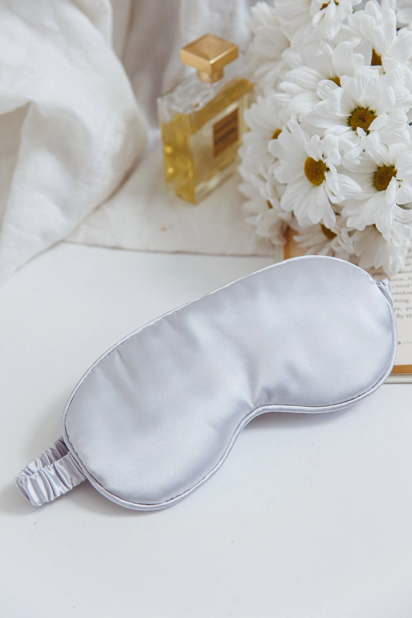 Sweet Dreams Satin Eye Mask Silver