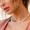 Tiffany Clear Baroque And Gold Bead Necklace