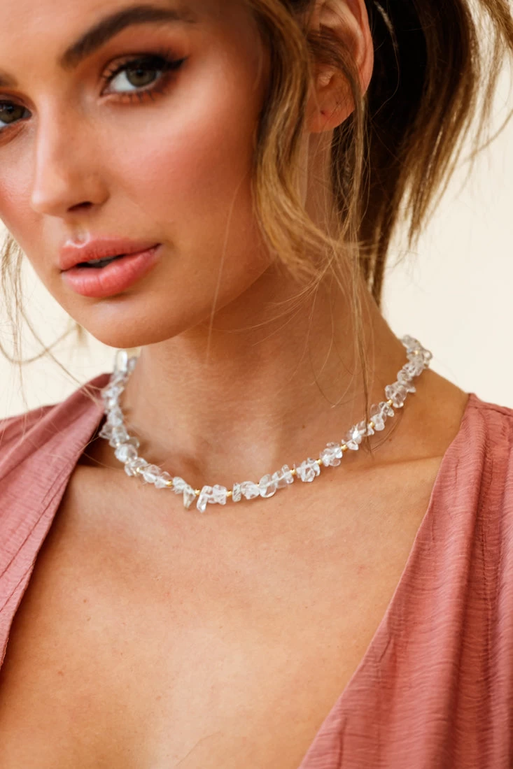 Tiffany Clear Baroque And Gold Bead Necklace - Image 2