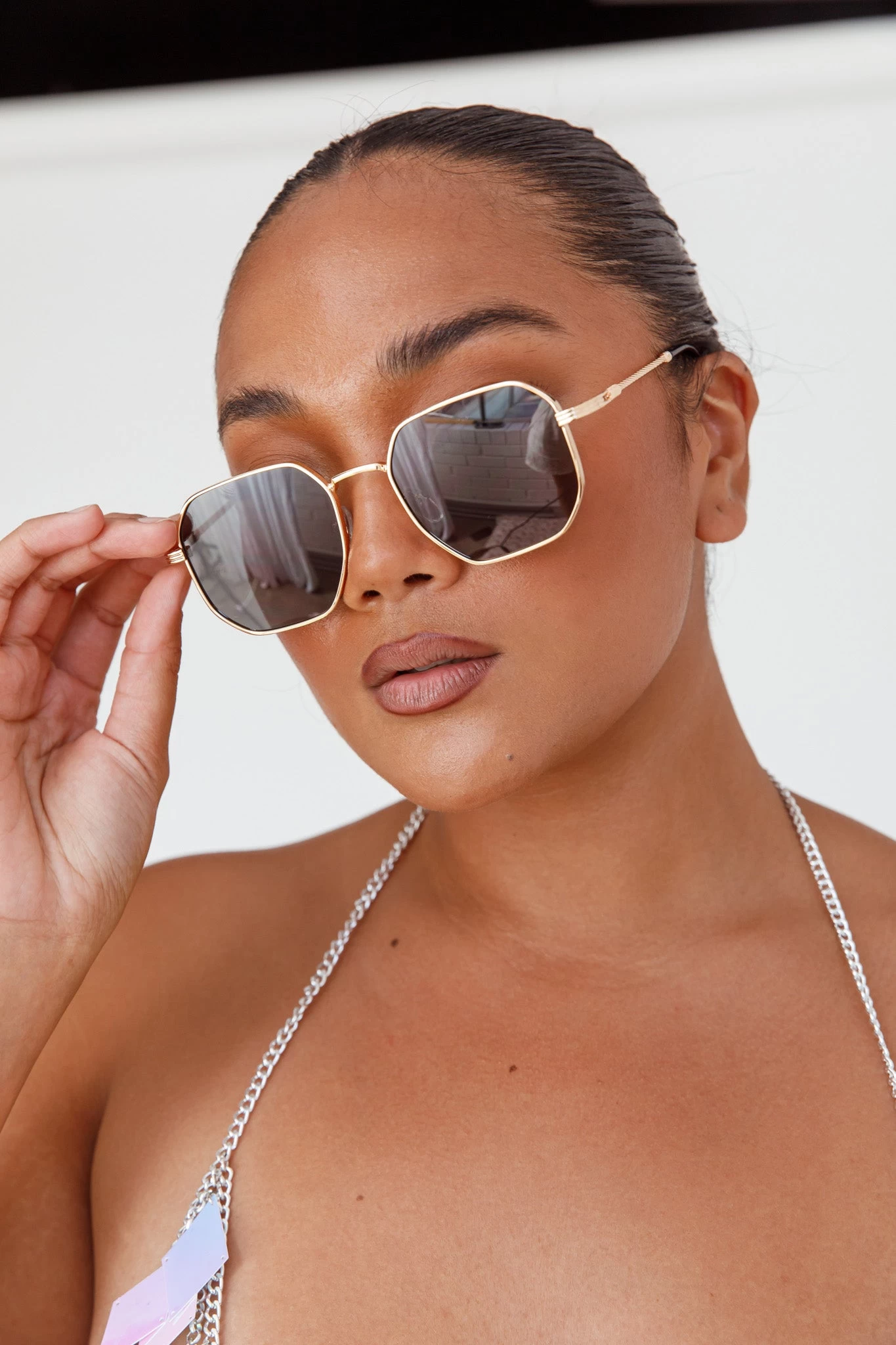 Sahara Aviator Sunglasses Black - Image 5