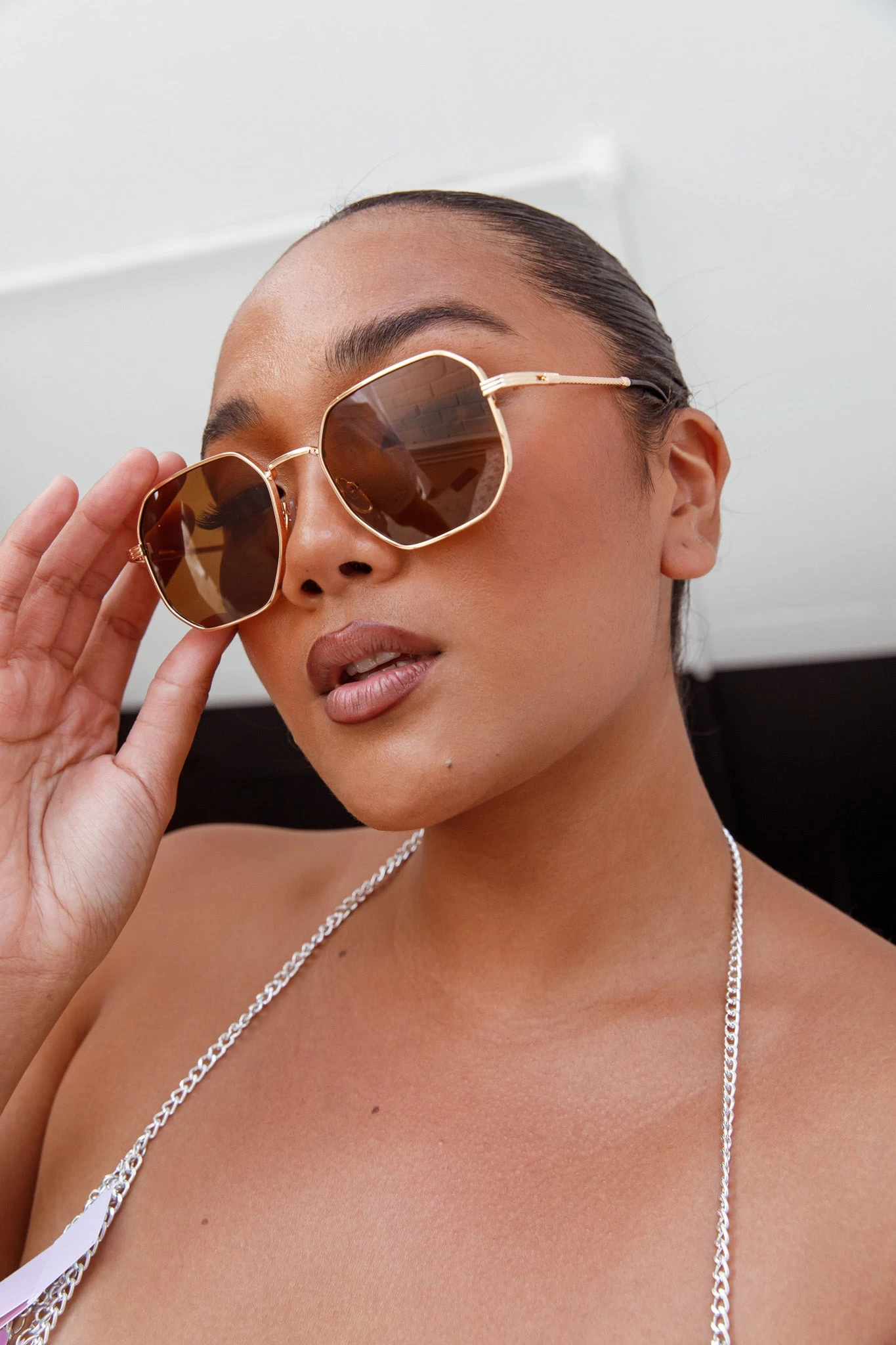 Sahara Aviator Sunglasses Tea - Image 2