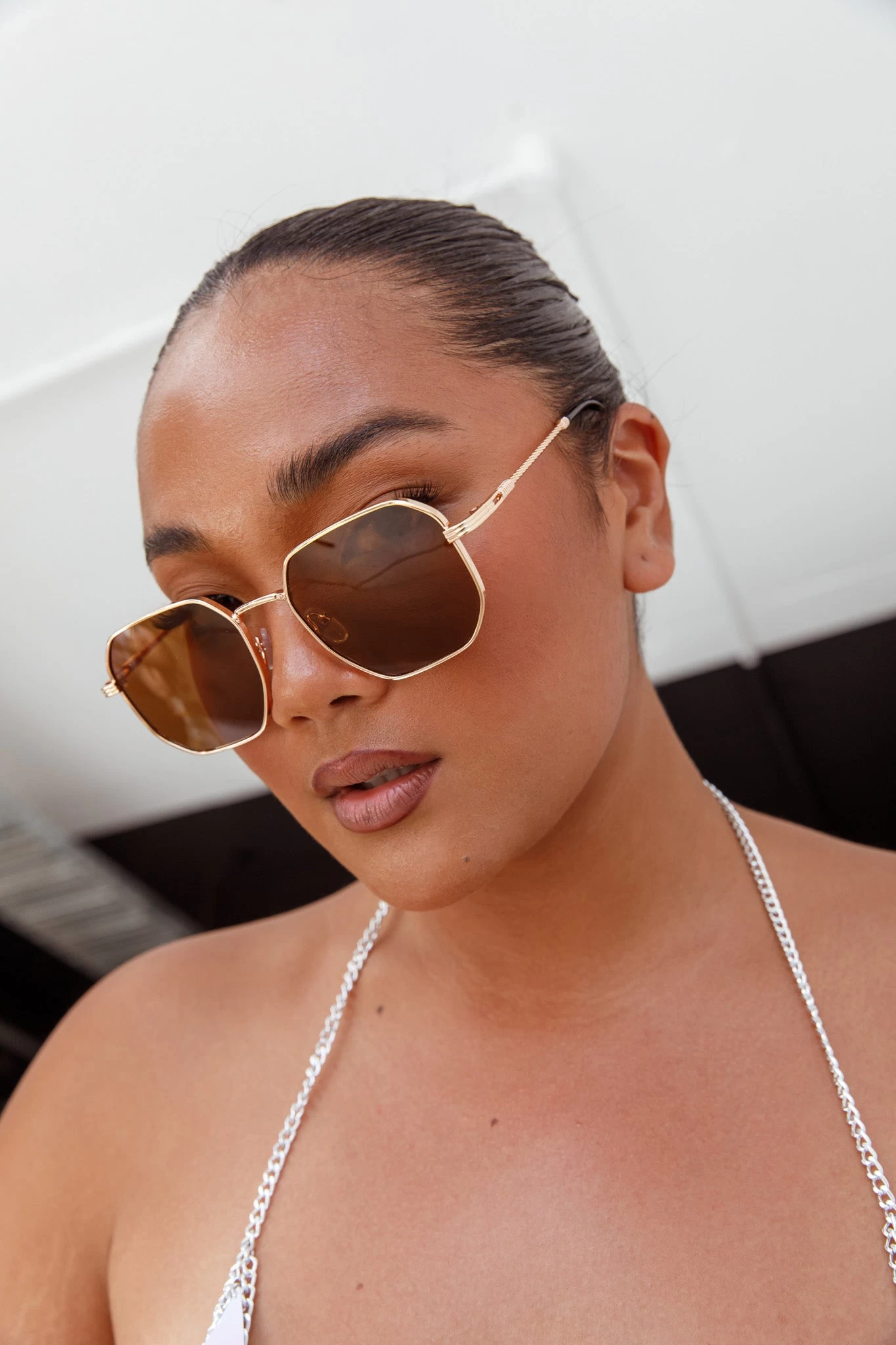 Sahara Aviator Sunglasses Tea - Image 5