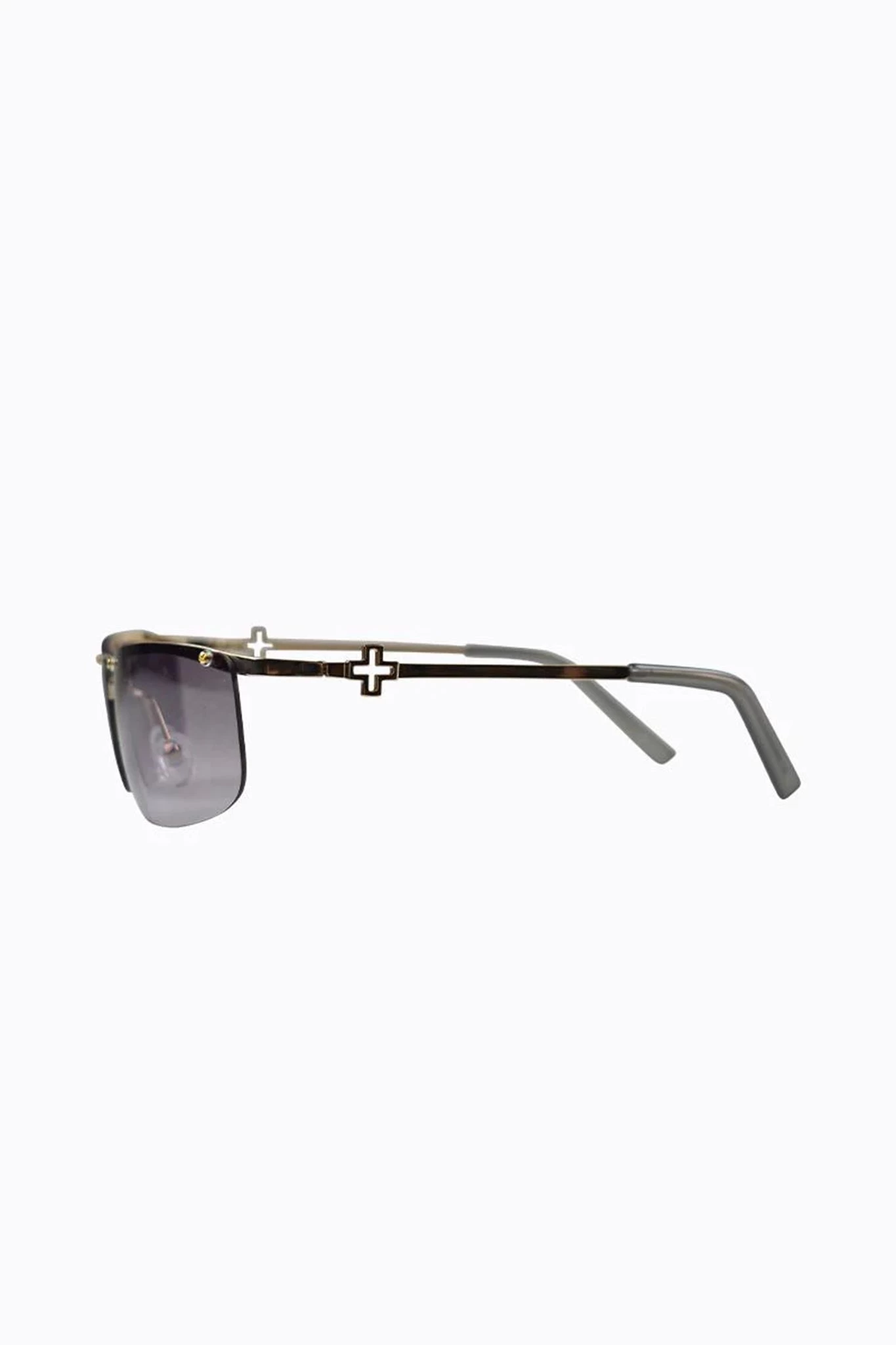 Peta And Jain Metal Mono Lens Sunglasses Gold - Image 3