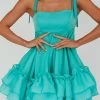 Dream Chaser Frill Hem Babydoll Dress Green