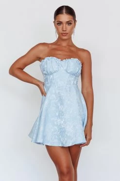 Savanna Corset Bodice Mini Dress Blue